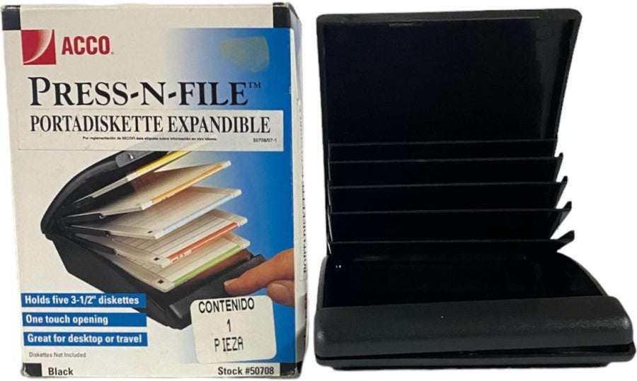 Porta Diskettes Plástico Expandible 3½" p/5 ACCO® 50708 [Pieza] 50505507085