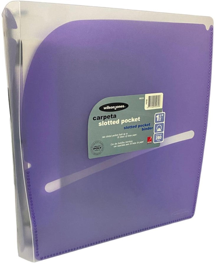 Carpeta 3 Argollas "O" Policarpeta c/Bolsas 1½" Colores Transpa Carta ACCO® P0793 [Pieza] 4711140392356