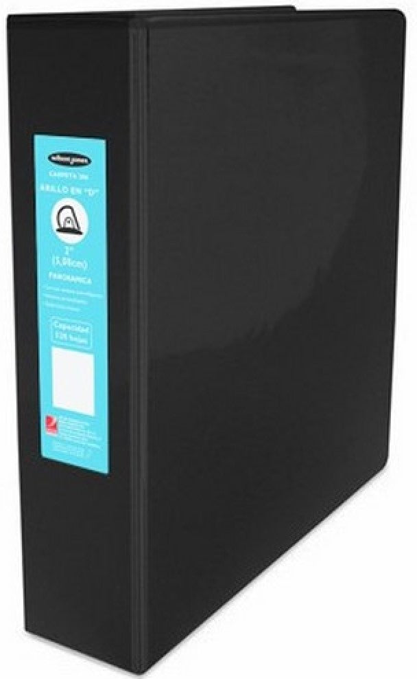 Carpeta 3 Argollas "D" Accovinil #386 2" Negro Carta ACCO® Pieza 7501357001519 01