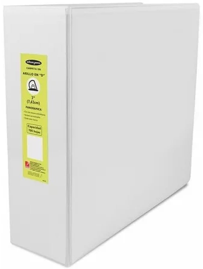 Carpeta 3 Argollas "D" Accovinil #386 3" Blanco Mate Carta ACCO® P0152 Pieza 7501357001526 01