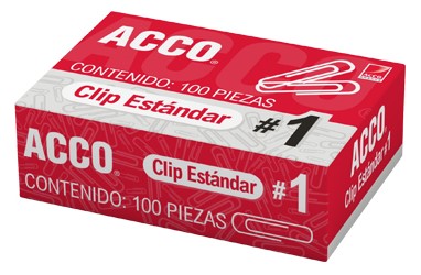 Clips Standard Galvanizado c/100 #1 32mm ACCO® Caja 7501357016506 01 Imagen principal del producto