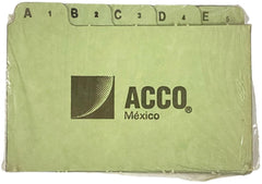 Guía p/Archivo Pressboard Alfanumérica c/25 Verde Claro 3×5" ACCO® P1645 [Pieza] 7501357053914