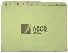 Guía p/Archivo Pressboard Alfanumérica c/25 Verde Claro 4×6" ACCO® P1716 [Pieza] 7501357017169