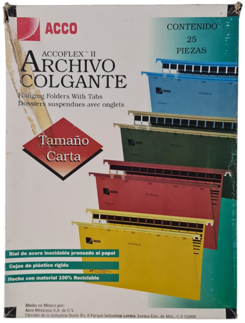 Fólder Colgante Wilson Jones c/25 Verde Tradición Carta ACCO® P3636 [Caja] 7501357036368