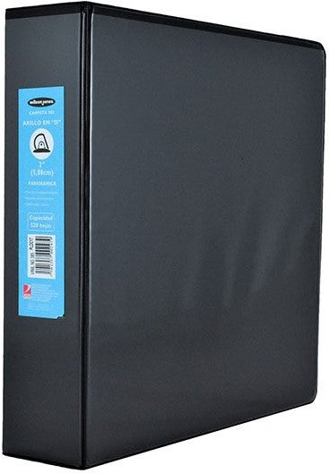 Carpeta 3 Argollas "D" Accovinil #385 Dp 2" Negro Carta Wilson Jones® P0247 Pieza 7501357002479 01