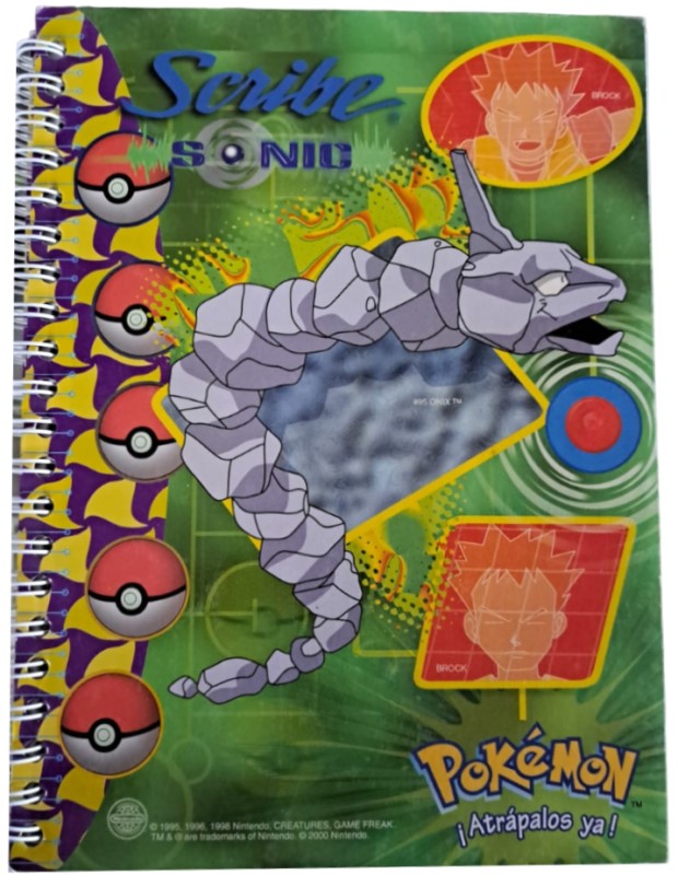 Cuaderno Profesional Espi Sonic Pokemon Pasta Dura 100 hojas Raya Scribe® 2450 Pieza 7501017345731 0