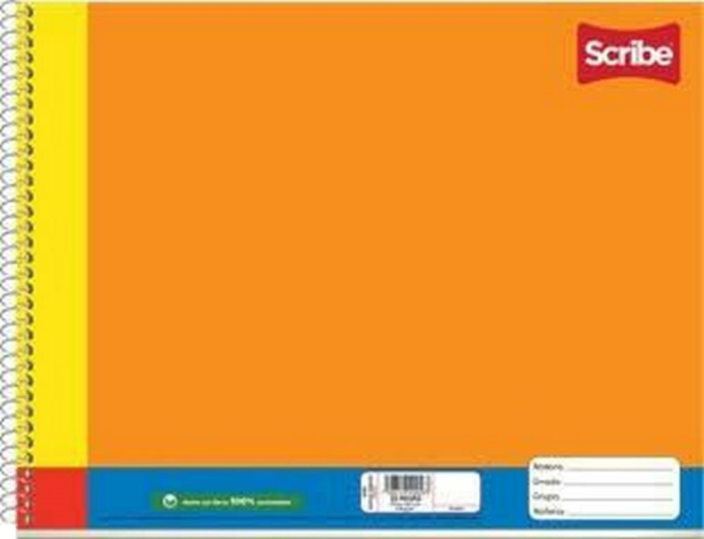 Block p/Dibujo Escolar Espiral Marquilla P.China 10 hojas Blanco Scribe® 4590 [Pieza] 7506129400583