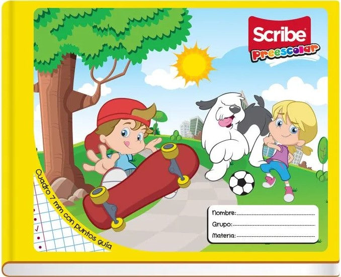 Cuaderno Preescolar Itali Cosido Kid's Semi Rigida 100 hojas Cuadro 7mm Scribe® 2503 Pieza 7506129404307