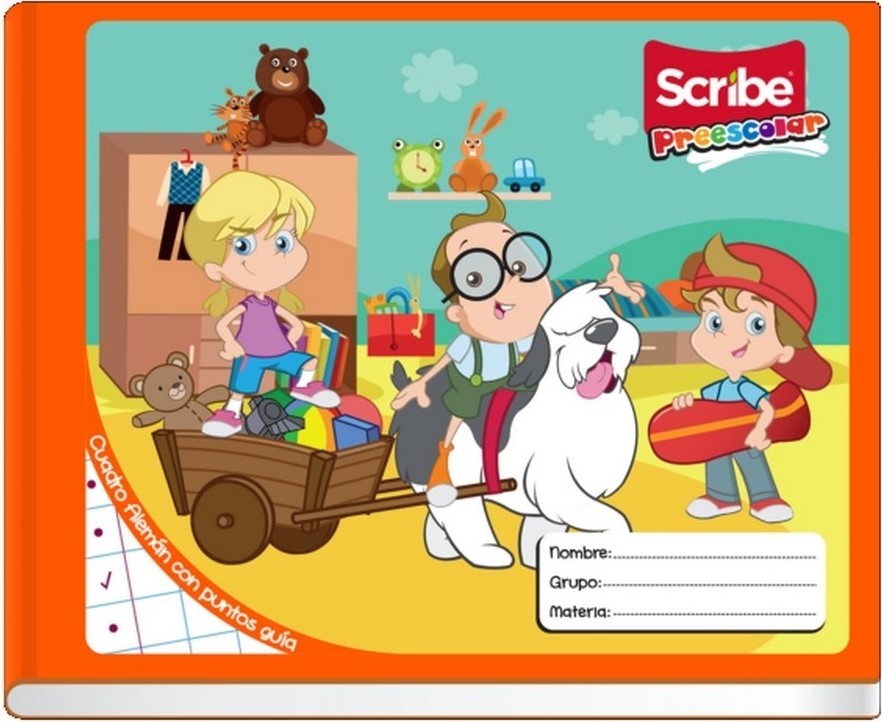 Cuaderno Preescolar Itali Cosido Kid's CuadroAlemán 100 hojas Cuadro14mm Scribe® 2508 [Pieza] 7506129404321