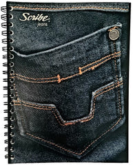 Cuaderno Profesional Espi Jeans Textil Semi Rigida 100 hojas Cuadro 5mm Scribe® 3942 [Pieza] 7506129417642