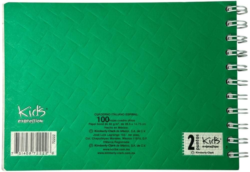 Cuaderno f/ItalianaEspira Espiral Kid's 100 hojas Cuadro 5mm Scribe® 72222 [Pieza] 751459722226 3