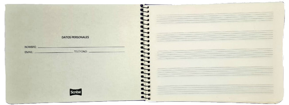 Cuaderno Pautado Espiral f/Italiana 50 hojas Scribe® 1108 [Pieza] 7501017340422 2