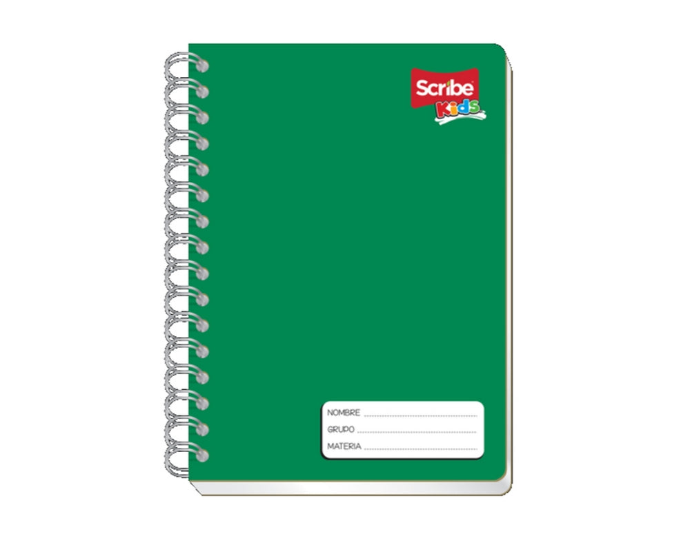 Cuaderno f/FrancesaEspira Espiral Kid"s 100 hojas Doble Raya Scribe® 72325 Pieza 7506129402044