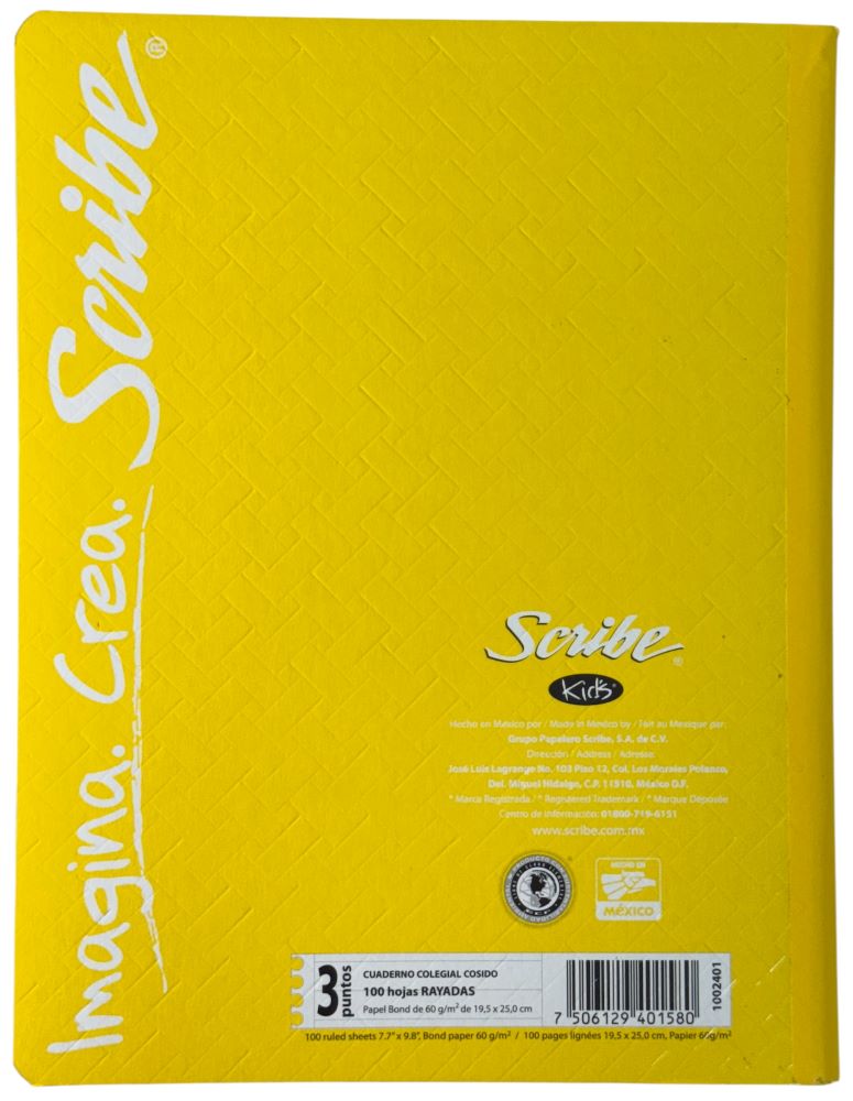 Cuaderno College Cosido Kid's 100 hojas Raya Scribe® 72401 [Pieza] 7501017343607 3