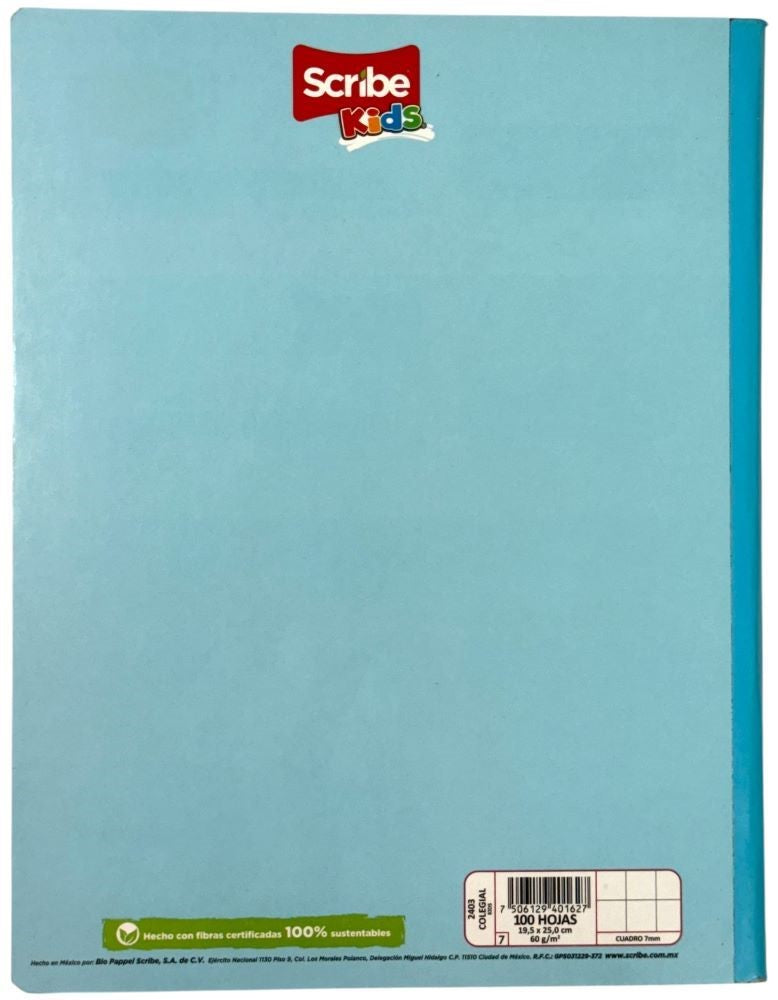 Cuaderno College Cosido Kid's 100 hojas Cuadro 7mm Scribe® 72403 [Pieza] 7501017343621 9