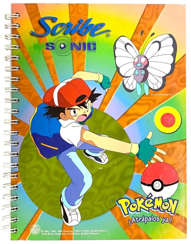 Cuaderno Profesional Espi Sonic Pokemon Pasta Dura 100 hojas Cuadro 5mm Scribe® 2452 Pieza 750101734