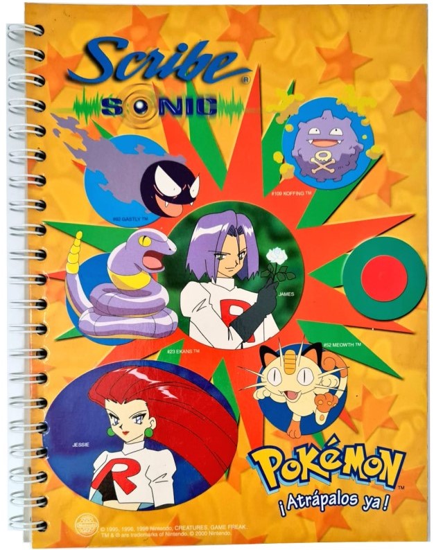 Cuaderno Profesional Espi Sonic Pokemon Pasta Dura 100 hojas Cuadro 7mm Scribe® 2453 Pieza 750101734