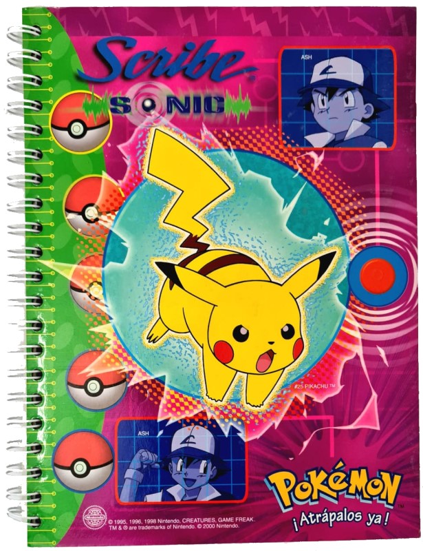 Cuaderno Profesional Espi Sonic Pokemon Pasta Dura 100 hojas Cuadro 7mm Scribe® 2453 Pieza 750101734