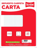 Papel p/Carpeta Carta 3 perforaciones 100 hojas Cuadro 5mm Scribe® 3402 Paquete 7506129408145 01