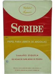 Papel p/Carpeta Esquela 3 perforaciones 100 hojas Blanco Scribe® [Paquete] 7501017340910
