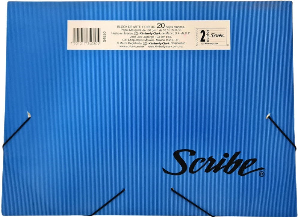 Block p/Arte y Dibujo Marquilla Pegado 20 hojas 33.5×24cm Scribe® 4930 Pieza 7501017340804 03