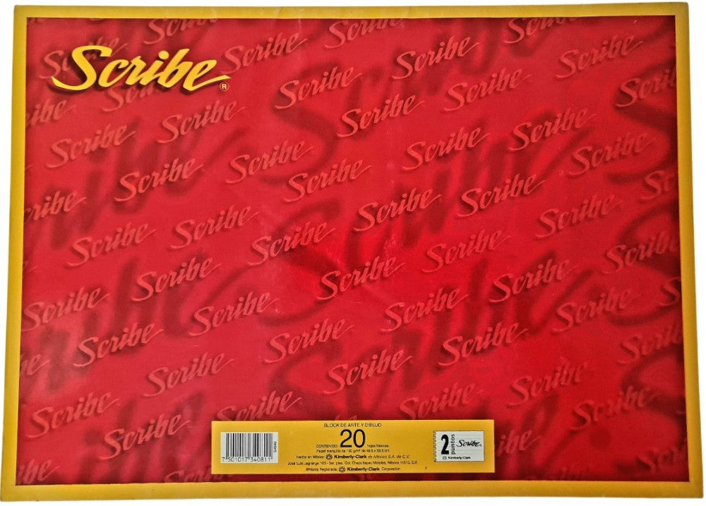 Block p/Arte y Dibujo Marquilla Pegado 20 hojas 48×33.5cm Scribe® 4940 Pieza 7501017340811 01