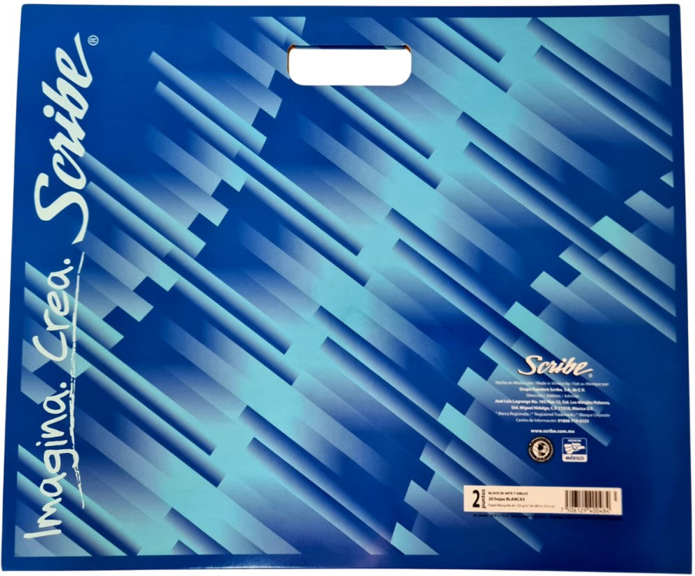 Block p/Arte y Dibujo Marquilla Pegado 20 hojas 48×33.5cm Scribe® 4940 Pieza 7501017340811 03