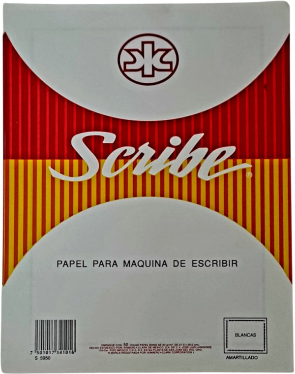 Bond Hojas Amartillado c/Margen c/50 58g Blanco Carta Scribe® 5950 Paquete 7501017341016 04