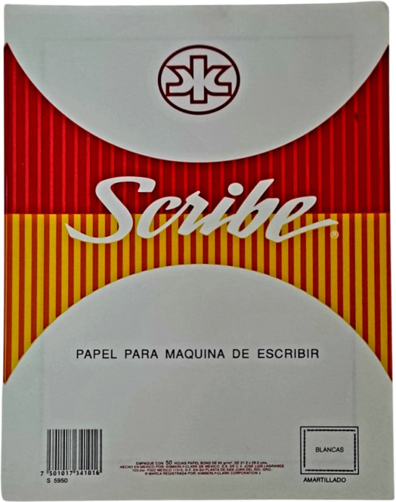 Bond Hojas Amartillado c/Margen c/50 58g Blanco Carta Scribe® 5950 Paquete 7501017341016 04