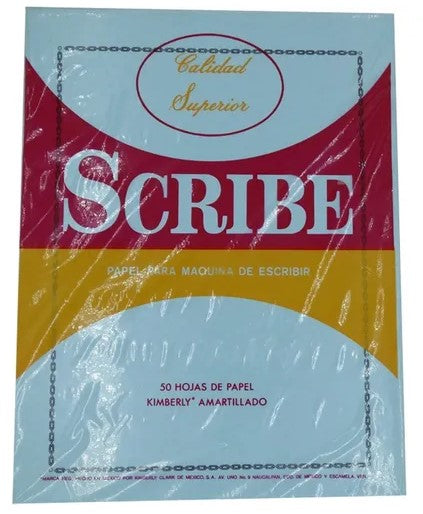 Bond Hojas Amartillado c/Margen c/50 58g Azul pastel Carta Scribe® Paquete 7501017341030 01 Imagen principal del producto