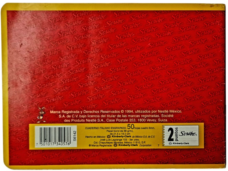 Cuaderno f/ItalianaEngrap Engrapado 50 hojas Cuadro 5mm Scribe® 6142 [Pieza] 7501017340576 2