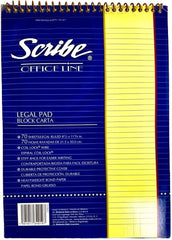Block Carta 	Profesional Espiral Amarillo Óptico 70 hojas Raya Scribe® 09810 [Pieza] 7501017349197
