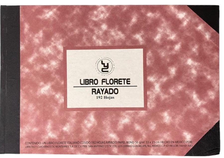 Libro Florete f/Italiana Raya 192 Hojas LyC® 5664 [Pieza] 7501017256648
