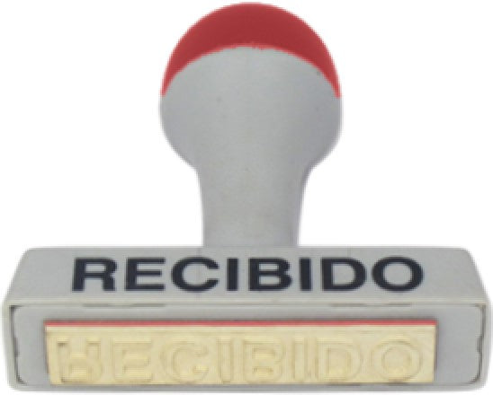 Sello con leyenda de goma simple "RECIBIDO" 18×72mm Barrilito® 30001B Pieza 7501214915218 02