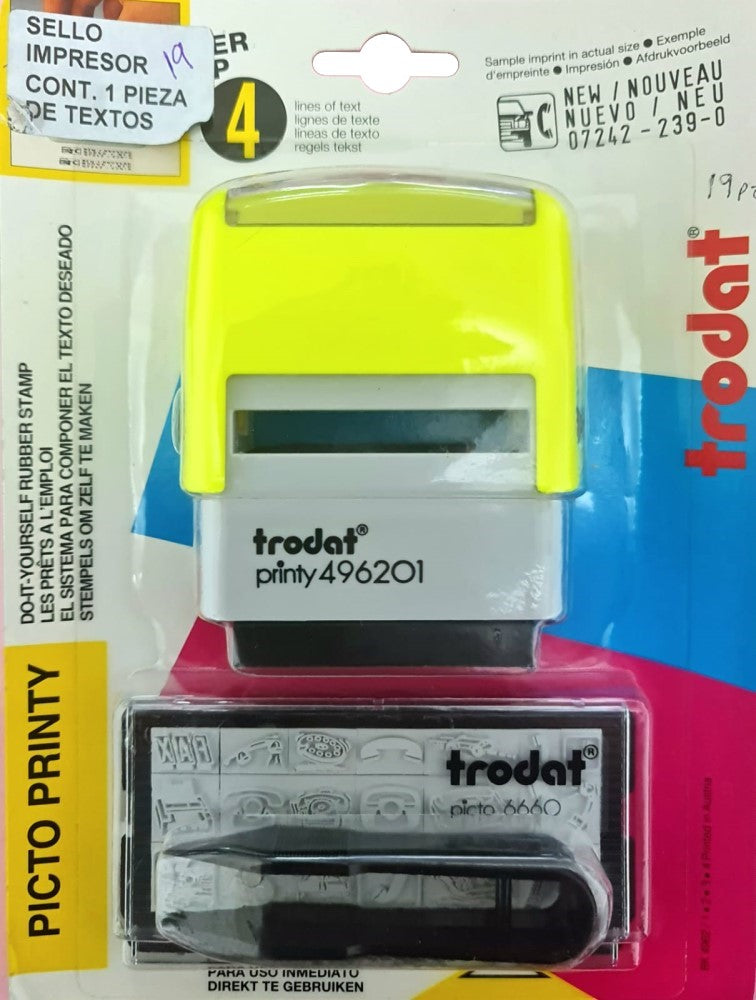 Sello Tinta Automática PictoPrinty c/imprentilla 47×18mm Trodat® 496201 [Pieza] 92399697602 Imagen principal del producto