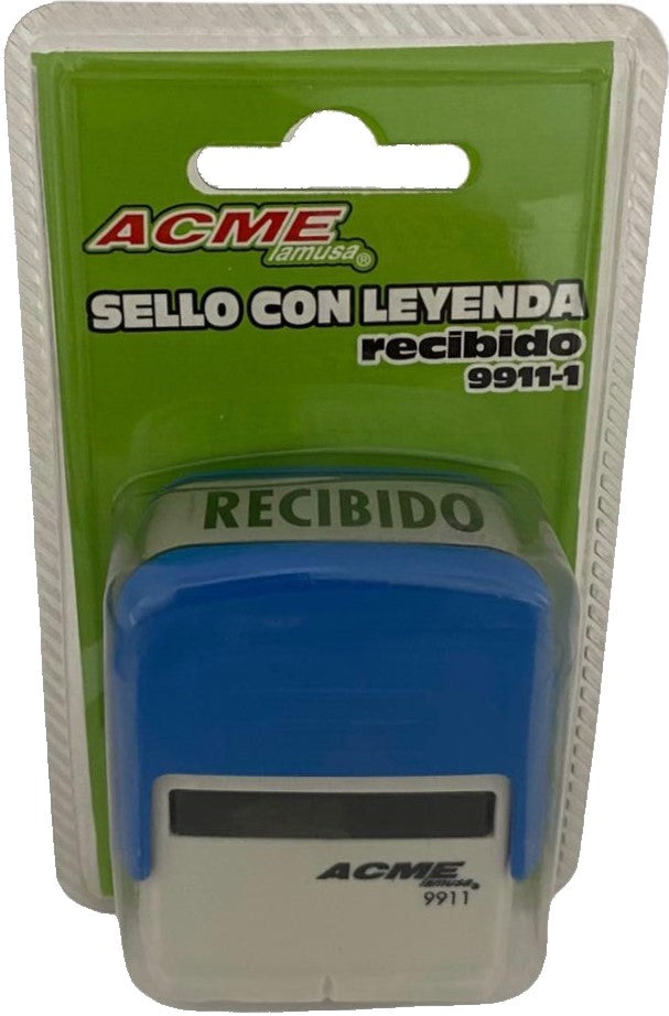 Sello con leyenda Printer Automático "RECIBIDO" 38×14mm Barrilito® 99111 Pieza 7501214971818 01