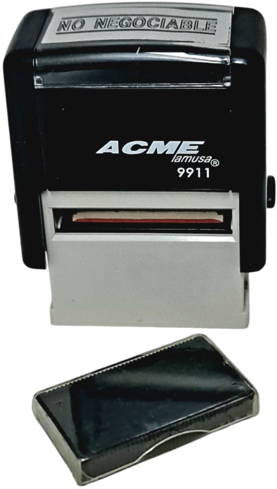 Sello con leyenda Printer Automático "NO NEGOCIABLE" 38×14mm Barrilito® 99117 Pieza 01