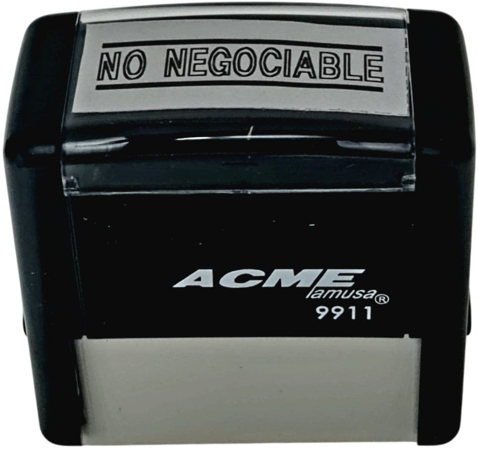 Sello con leyenda Printer Automático "NO NEGOCIABLE" 38×14mm Barrilito® 99117 Pieza 03