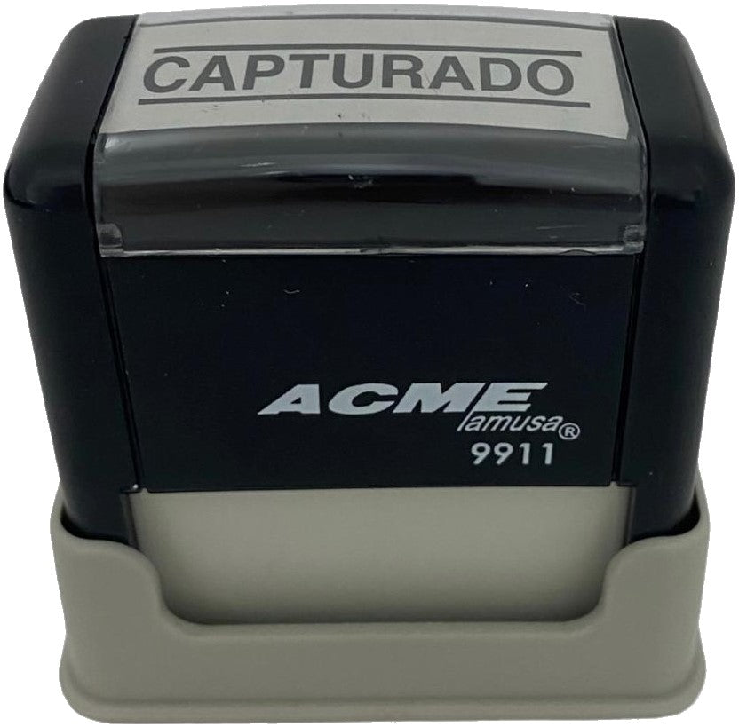Sello con leyenda Printer Automático "CAPTURADO" 38×14mm Barrilito® 99118 Pieza 02