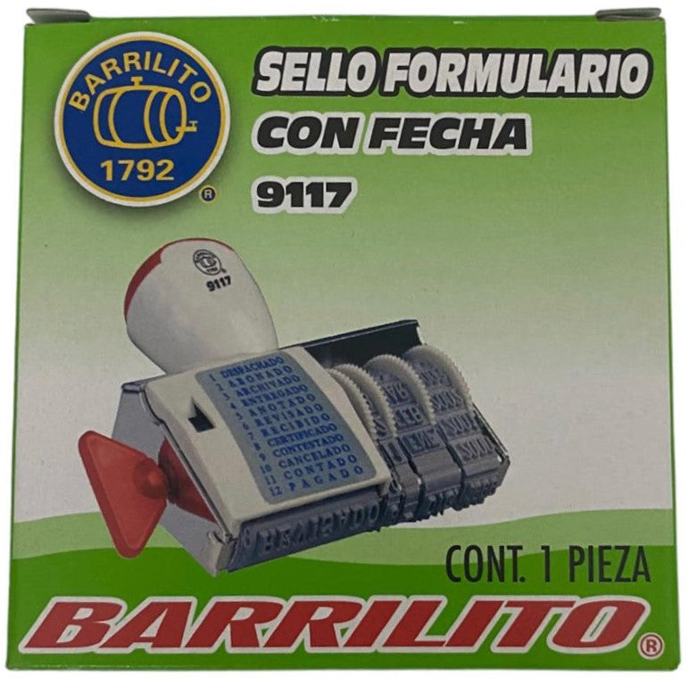 Sello Formulario c/Fecha Barrilito® 9117 [Pieza] 7501214972174 Imagen principal del producto