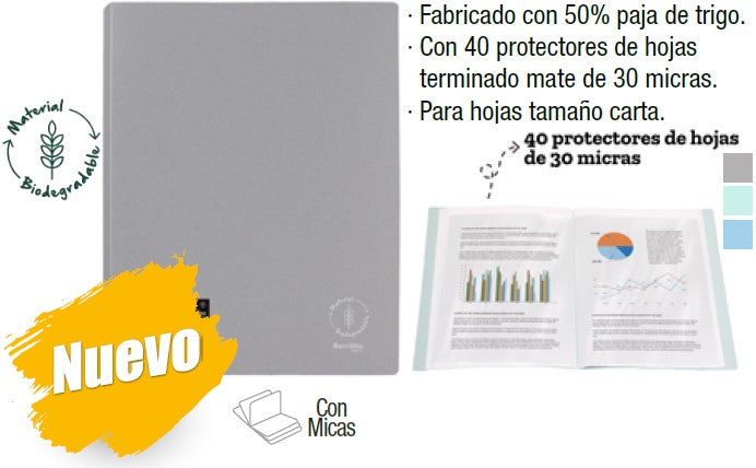 Carpeta PlásticaMultimica c/40 Ecológico Colores Carta Barrilito® FECO1 [Pieza] 7501214901068 Imagen principal del producto