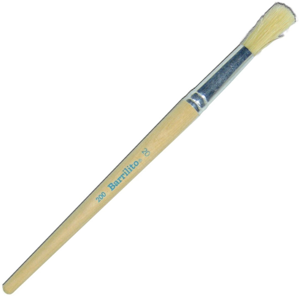 Pincel p/Oleo 200 Redondo pelo de Cerdo #20 Madera Barrilito® P20020 Pieza 7501214913344 01