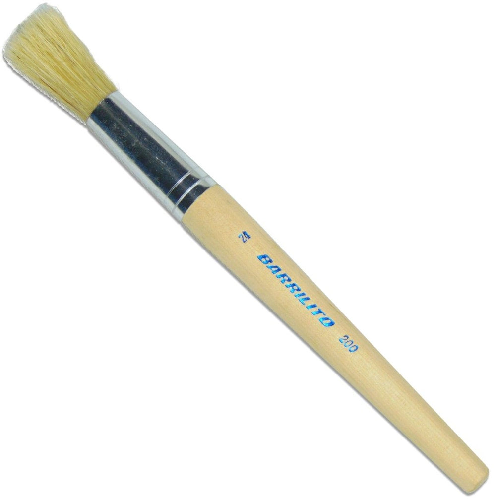 Pincel p/Oleo 200 Redondo pelo de Cerdo #24 Madera Barrilito® P20024 Pieza 7501214913368 01