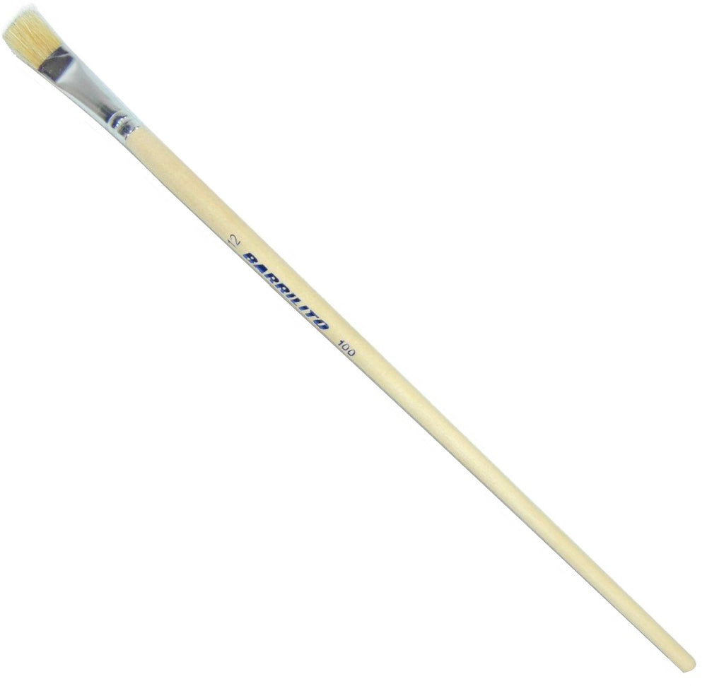 Pincel p/Oleo 100 Plano pelo de Cerdo 12 Madera Barrilito® P10012 Pieza 7501214913191 01