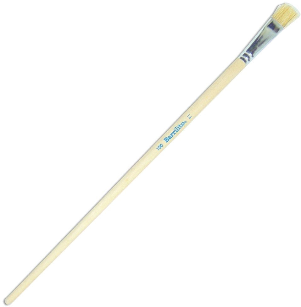 Pincel p/Oleo 100 Plano pelo de Cerdo 14 Madera Barrilito® P10014 Pieza 7501214913207 01