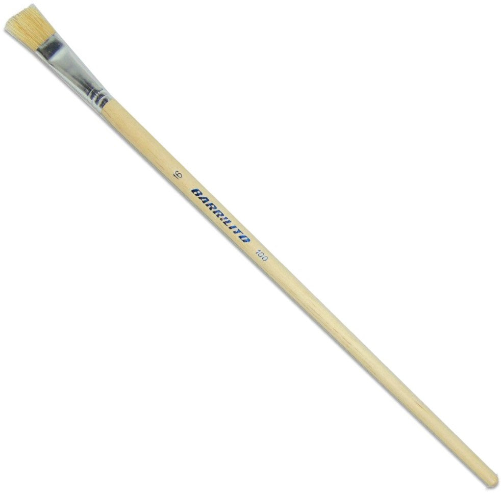 Pincel p/Oleo 100 Plano pelo de Cerdo 16 Madera Barrilito® P10016 Pieza 7501214913214 01