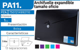 Archifuelle Plástico Expandible 13 Espacios Colores Oficio Barrilito® PA11. Pieza 7501214992110