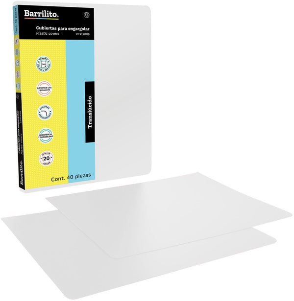 Pasta p/Engargolar c/40 Traslúcida 22×28.6cm Barrilito® CTRL8789 [Paquete] 7501214914778 3