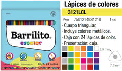 Color de MaderaTriangular Colores Est.c/24 Barrilito® 3121LCL [Estuche] 7501214931218