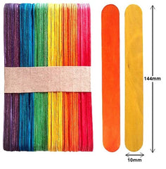Palitos Madera Planos c/150 Colores 144×10mm Barrilito® W001C [Bolsa] 7501214910275